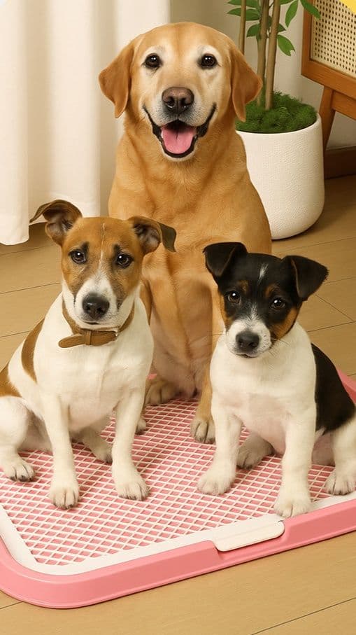 犬トイレ 大型犬対応頑丈格子網トレー付き犬用トイレ