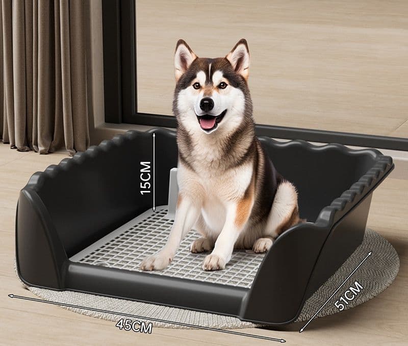 犬トイレ 三方向囲い壁付き犬用トイレトレー