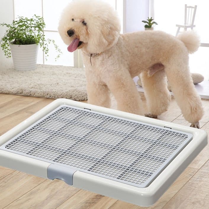 犬トイレ 掴み手付き拡開式大型犬用清潔トイレトレー