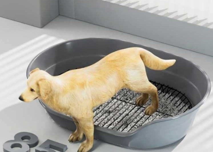 犬トイレ 大型犬対応高壁設計二層式犬トイレトレー