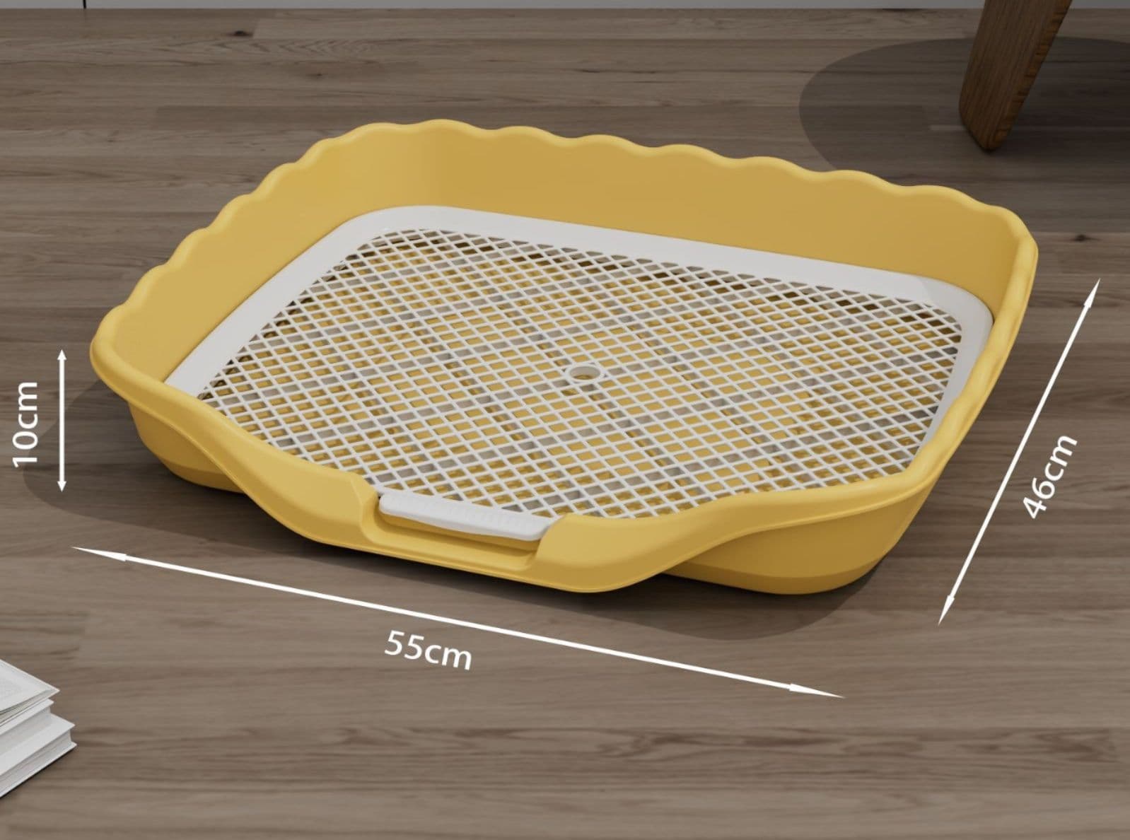犬トイレ 波型縁取り網目付き中型犬用トイレトレー