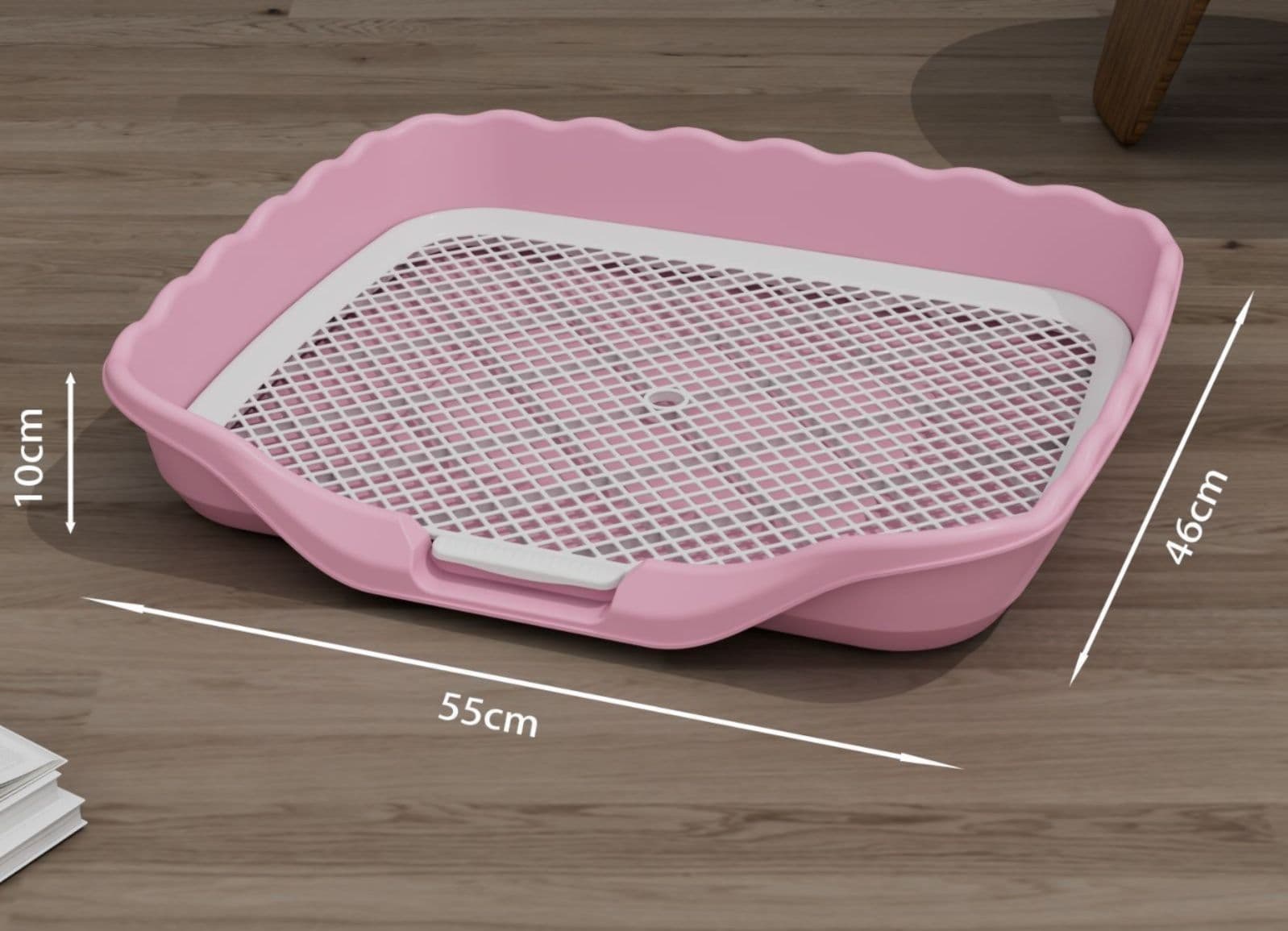 犬トイレ 波型縁取り網目付き中型犬用トイレトレー