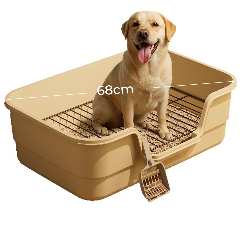 犬トイレ 大型犬対応網付き二層式犬用トイレトレー