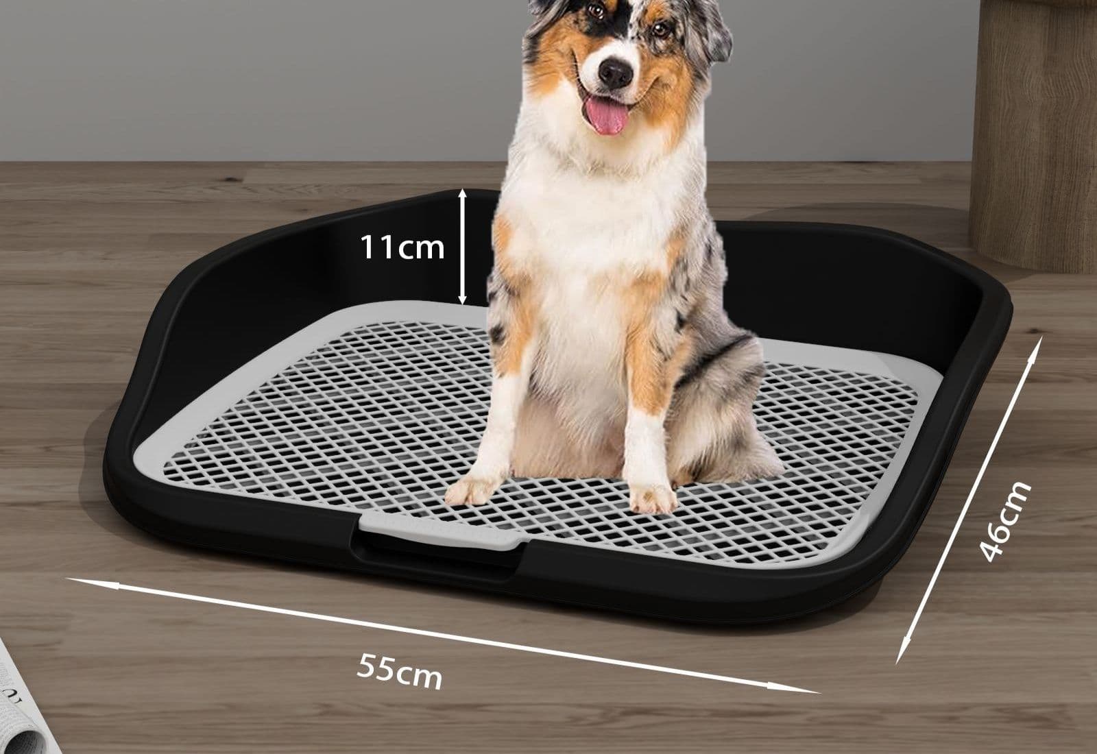 犬トイレ 中型犬対応メッシュ付き壁付き犬トイレトレー