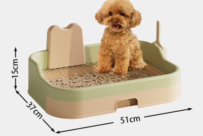 犬トイレ 壁付き網付き二層式小型犬用トイレトレー
